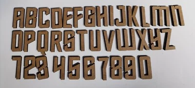 £2.25 • Buy Wooden MDF Star Trek Alphabet And Numbers Craft Shapes Full Set Embellishments 