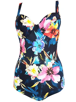 Naturana Ladies Multiway Strap Floral Print Padded Swimsuit Size 10 (217) Sale • £10