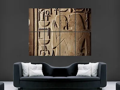 Egyptian Markings Hieroglyphics Poster Egypt Art Huge Large Wall  • £18.75