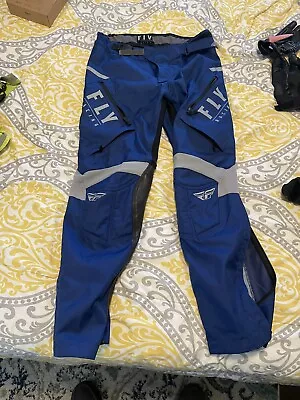 FLY RACING 2023 MEN'S PATROL OFFROAD OVER-BOOT RIDING PANTS BLUE Size 34 • $75