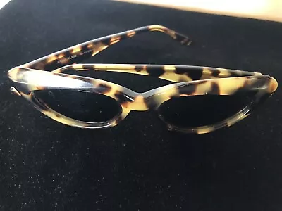Vintage Sunglasses Anne Klein Cat Eye Tortoiseshell Dark Lenses Riviera • $9.99