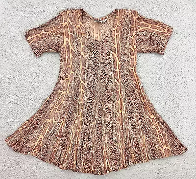 Vintage 90s Nostalgia Dress Womens Medium Swing Skirt Animal Print Grunge • $32.80