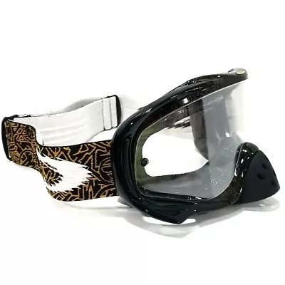 OAKLEY Ryan Villopoto Motocross Goggles Crowbar MX Signature Clear Black Brown • $84.97