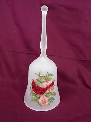 Vintage Frosted Glass Bell Viking 8  Cardinal Bird • $8