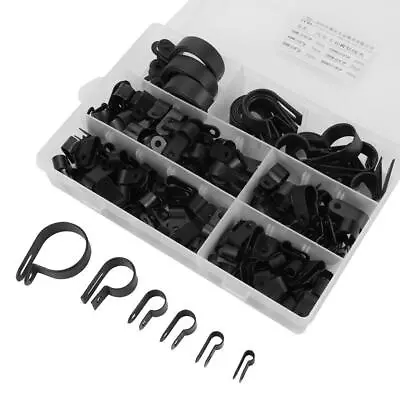 £11.27 • Buy 200PCS Nylon Plastic P-Clips Clamp Assortment Kit For Wire Cable Pipe Box MU
