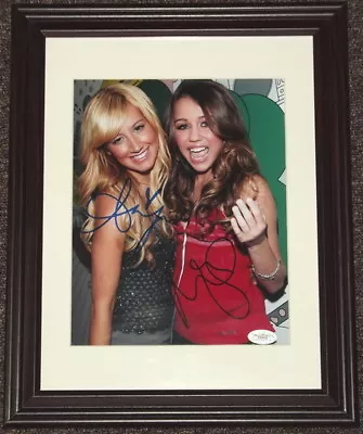 FLASH SALE! Miley Cyrus & Ashley Tisdale Signed Autographed Framed Photo JSA COA • $164.95