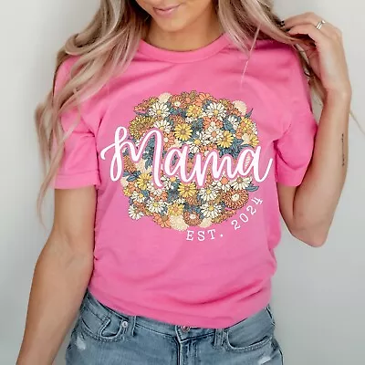 New Mama Shirt Est 2024 For Mother's Day Gifts Pregnancy Announcement Shirts • $23.99
