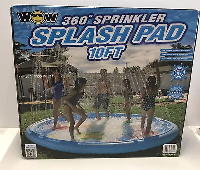 WOW Giant Sprinkler Splash Pad Backyard Water Park Inflatable 10 Ft Wading Pool • $49.99