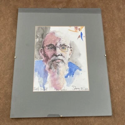 £157.36 • Buy Signed James Egan Watercolour May 2000 Australian Artist Painting Self Portrait