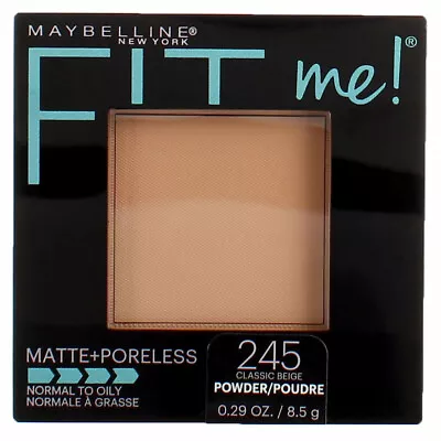 Maybelline Fit Me Matte + Poreless Pressed Powder Classic Beige 245 0.29 Oz • $13.97