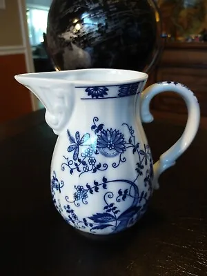 Vienna Woods Blue/White Pitcher 16 Ounce 6  Tall Pre Owned Excellent Condition • $27