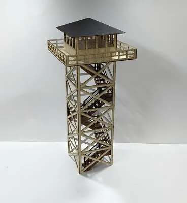 O Scale Forest Fire Watch Tower Kit - Laser Cut Model Train Scenery Building • $24.95