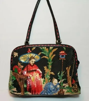 Special Edition Isabella Oriental Beaded Sequined Shoulder Handbag Mpr $359 • $269
