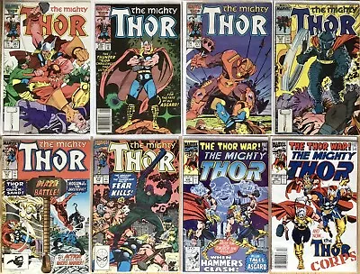 Thor 8 Issue Bundle Marvel Rare 1985-91 Thor Corps 1st App Bagged/boarded • £34.99