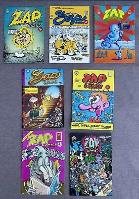 Lot Of 7 Vintage ZAP Comix 2nd  3rd & 4th Printing R. CRUMB Underground Comics • $160