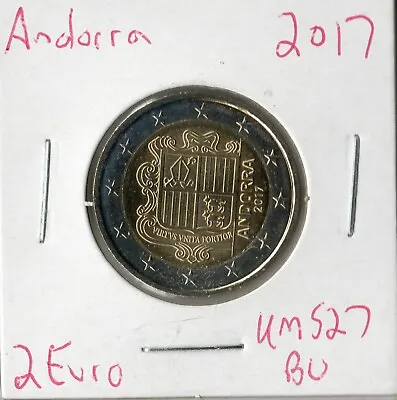 Coin Andorra 2 Euro 2017 KM527 Bimetallic • $8.29