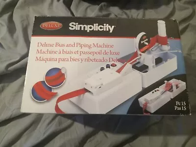 $155 • Buy Simplicity Deluxe Bias And Piping Machine Maker Bias Tape Corded Piping