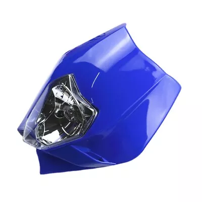 Blue Universal Motorcycle Headlight Lamps For Kawasaki Suzuki Yamaha Dirt Bike • $26.13
