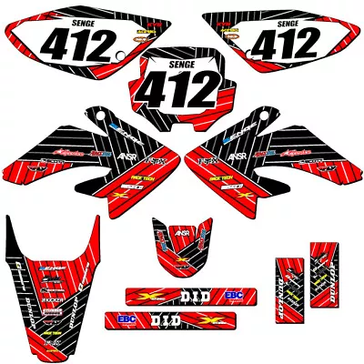 2004-2010 CRF 100 RACE SERIES Red Senge Graphics Kit Compatible With Honda • $99.99