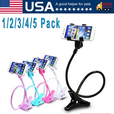 Flexible 360 Clip Mobile Cell Phone Holder Lazy Bed Desk Bracket Mount Stand US  • $18.99