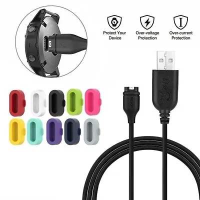 Charging Cable + Anti-dust Cap Fit For Garmin Fenix 5 5S Vivoactive 3 Vivosport • $15.89