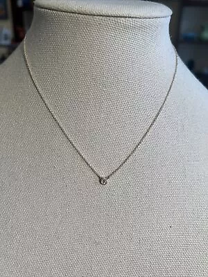 $325 • Buy Tiffany & Co. Sterling Peretti Diamond By The Yard Pendant Necklace 16 3/8  #24