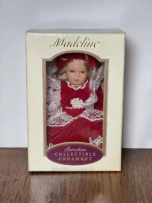 Victorian Style Vintage Porcelain Doll Christmas Ornament Madeline New In Box! • $9.99