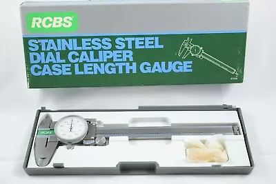 RCBS 6  Stainless Steel Dial Caliper Case Length Gauge W/Case & Inst 87305 • $45