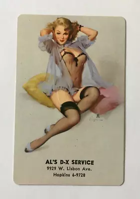 Vintage PIN-UP Sexy Blonde Playing Card Advertising By G Elvgren • $1.99