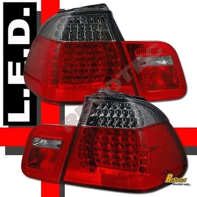 99 00 01 BMW E46 4Dr Sedan 323i 328i Red Smoke LED Tail Lights 1 Pair • $173