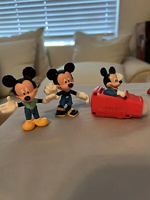 Lot Of 3 Small Mickey Mouse Plastic Figurines • $8.99