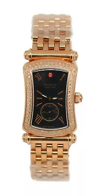 Michele Caber Park Diamond Rose Gold Tone Stainless Steel Watch MW16B01B5026 • $1295