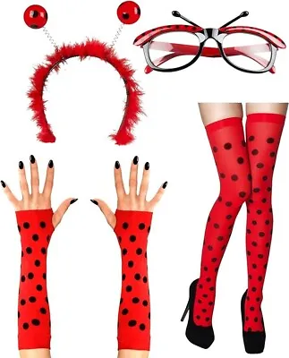 Ladies Sexy Ladybird Fancy Dress Cosplay Costume Accessory Halloween Hen Party • £8.90