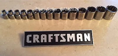 Craftsman 15pc 3/8  METRIC 12pt Point LASER ETCHED Socket Set Tools • $24.99