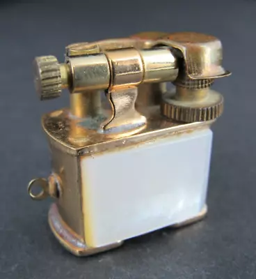 Vintage  GOLDEN WHEEL  Lighter SWING ARM 1950's Miniature MOTHER OF PEARL! • $52.99