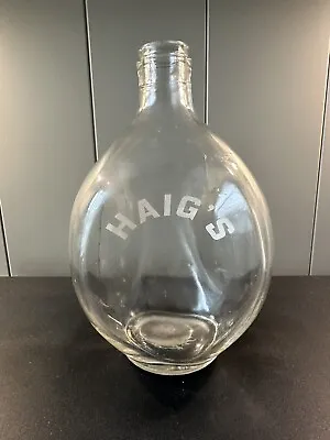 Vintage Empty Haig's Whiskey Dimple Glass Bottle For Ship In The Bottle Craft  • £12