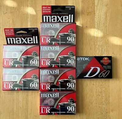 Maxell UR-90 Normal-Bias Cassette Tapes And TDK High Output D60 Cassett Tape • $9.99
