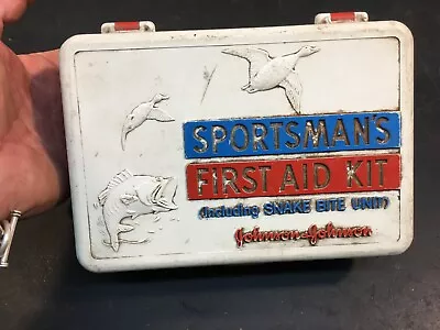 Vintage Johnson & Johnson Sportman's First Aid Kit Snake Bite Empty Box 1970s • $19.80