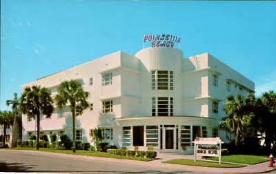 £8.69 • Buy Vtg Pc Deco Poinsettia Beach Hotel Fort Lauderdale Fl  Restricted Clientele ! M