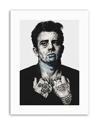 James Dean Tattoo Inked Ikon Icon By Wayne Maguire Canvas Art Print • £15.49