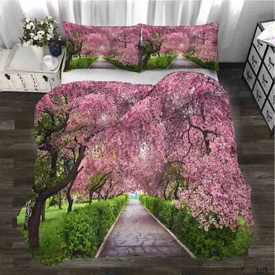 Sakura Believes 3D Printing Duvet Quilt Doona Covers Pillow Case Bedding Sets • $59.26