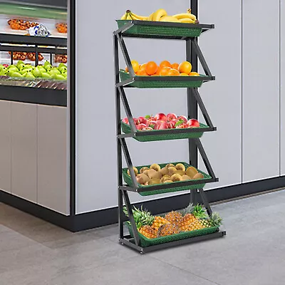 Retail Display Rack Market Shelf Merchandiser Fruit Vegetable Snack Basket Set • $138.63