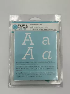 MARTHA STEWART Crafts TYPEWRITER ALPHABET NUMBER Paper Stencil 48 Piece Set • $10.99