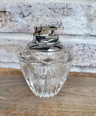 Vtg Princess House Cigarette Lighter~'Highlights'~ Lead Crystal Tobacciana • $14.95