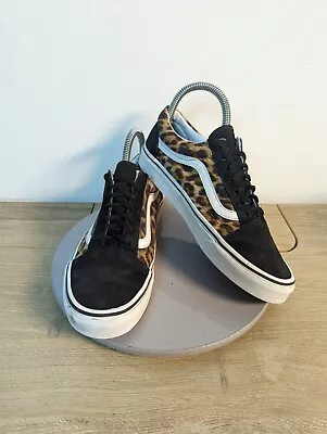 Vans OTW Old School Cheetah Print & Black Suede Casual Sneakers Women’s Size 7 • $25.95