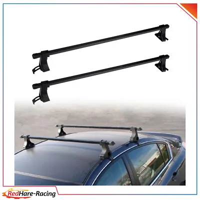 48  Roof Rail Rack Alloy Universal For 4 Door SUV Truck Jeep Black Vehicle • $48.47