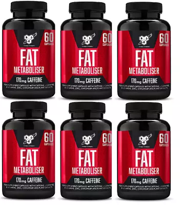 £9.99 • Buy BSN Fat Metaboliser, Food Supplement With Caffeine 6x 60 Capsules Best Bef 05.22