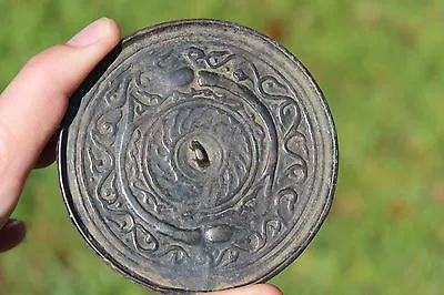 Antique Middle Eastern Bactrian Bronze Mirror With 2 Snakes 200 BC-100 AD • $2500