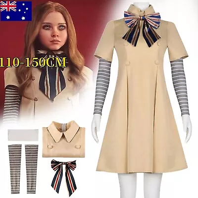 Thriller Movies M3GAN Costume Megan Dress AI Doll Robots Dresses Socks Cosplay • $36.53