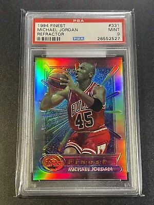 Michael Jordan 1994 Topps Finest #331 45 Jersey Refractor Psa 9 Bulls Nba Mj • $1500